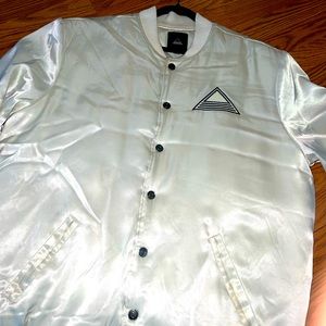 Mens “Masters of the Sun” Bomber Jacket. Cream Colored